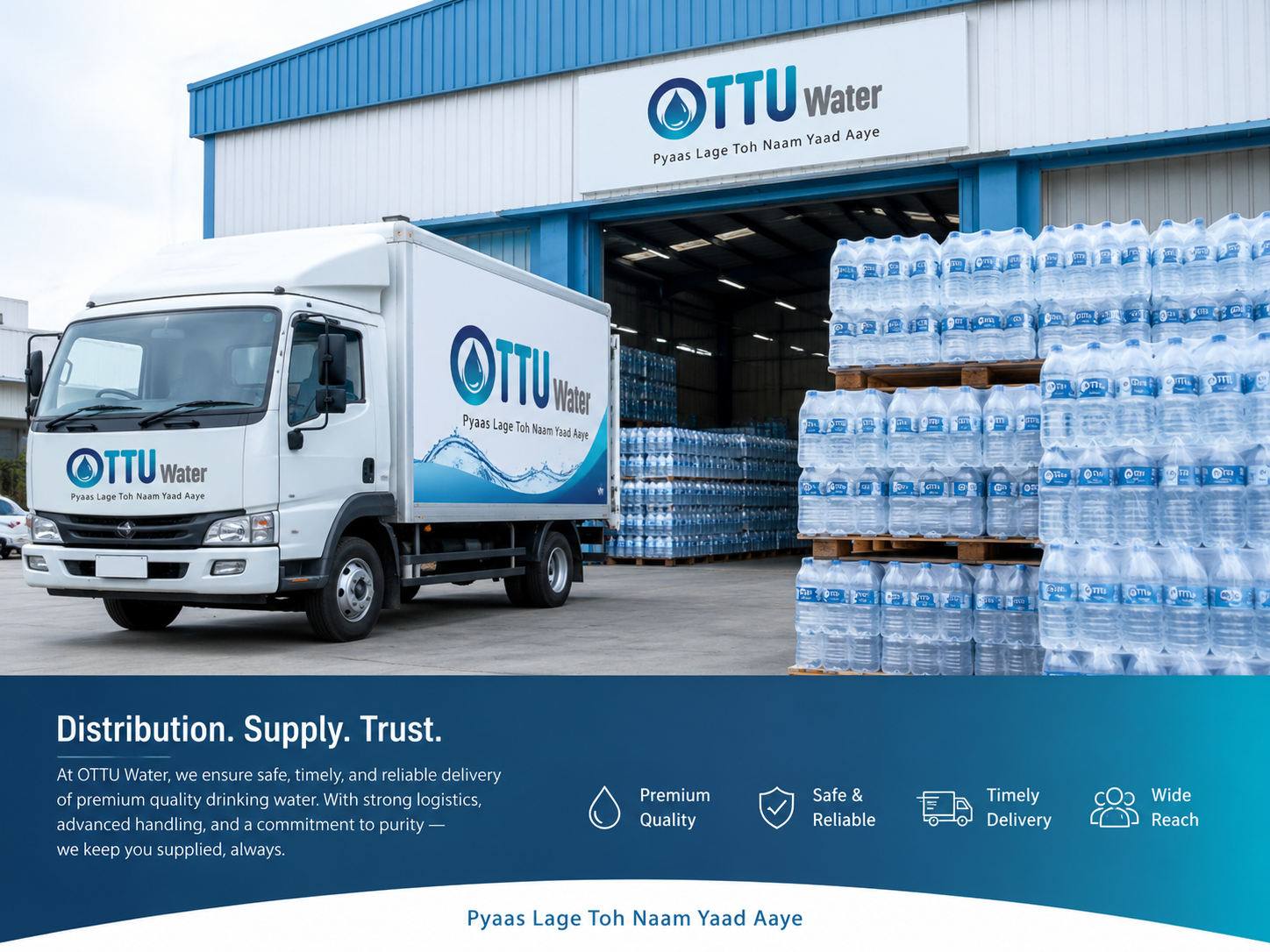 OTTU Water bottled water distribution and supply network