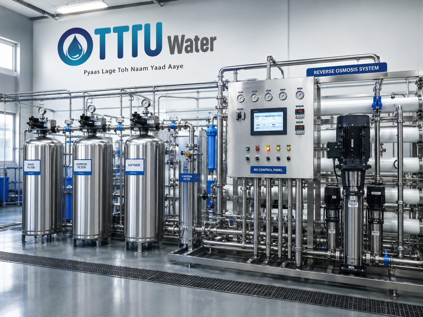 Advanced RO filtration plant and purification machinery for OTTU Water
